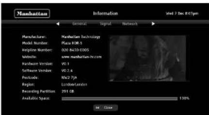 Manhattan Information Wed 7 Dec 8 Oct 1pm General Signal Network Manufacture: Manhattan Technology Model Number: Plaza RM 5 Help Size Number: 020 R410 C005 Website: www.m Manhattan-In.com Hardware Version: V6.1 Software Version: V6.2.6 Postcode: Nk2.7jA Region: LondonIslandon Recording Partition: 29…