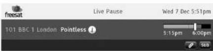 freesat Live Pause Wed 7 Dec 5:51pm 101 BBC 1 London Pointless 5:15pm 6:00pm Sub