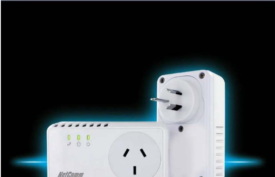 Netcomm NP204 - 200Mbps Powerline Adapters with AC Pass-through - 1