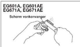 EG601A, EG601AE EG671A, EG671AE Scherm vonkenvanger