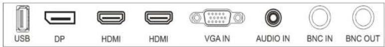 USB DP HDMI HDMI VGA IN AUDIO IN BNC IN BNC OUT