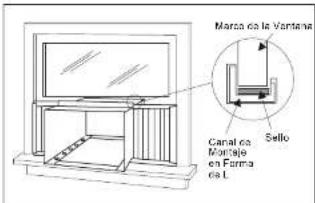 Marca de la Vantana Sello Canal con Montaje en Forma con L