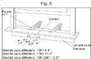 Fig. 5 Furina en V Centro 10.5" 10.3" 12.6" 12.4" 10K=8.8" 12K=10.3" 18K=24K=12.6" Umoral da la Veniana