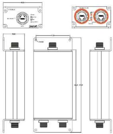 Planet IPOE-E202 - Physical Dimensions - 1