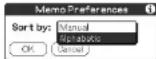 SONY Clié PEG-N760C - Creating memos (Memo Pad) - 1
