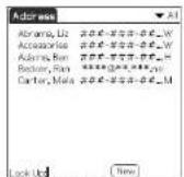 SONY Clié PEG-N760C - Looking up an address entry - 1
