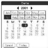 SONY Clié PEG-N760C - Changing the date of an Expense item - 2