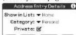 SONY Clié PEG-N760C - Changing the address entry details - 3