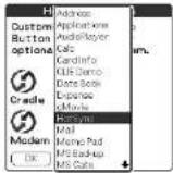 SONY Clié PEG-N760C - Assigning applications to HotSync® buttons - 1
