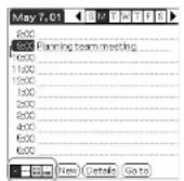 SONY Clié PEG-N760C - To change the Date Book view - 2
