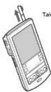 SONY Clié PEG-N760C - Taking out the stylus - 1