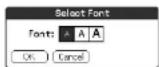 SONY Clié PEG-N760C - Choosing fonts - 1