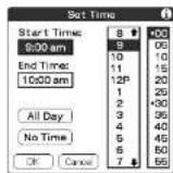 SONY Clié PEG-N760C - Do one of the following to set the duration of the event: - 1