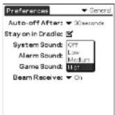 SONY Clié PEG-N760C - Setting sounds - 1