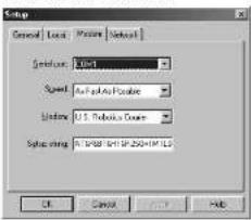 Setup General Local Position Default Frequency: irot Speed: Air Pass As Possible Listening: U.S. Robbola Course Splitting: A IP/801 IP 250+IP 133 OK Cancel Help