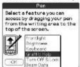 SONY Clié PEG-N760C - Changing the full-screen pen stroke activities - 2