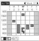 SONY Clié PEG-N760C - Displaying the Week view - 1