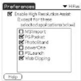 SONY Clié PEG-N760C - Setting the High Resolution Assist function - 2