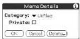 SONY Clié PEG-N760C - Deleting a memo - 1