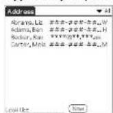SONY Clié PEG-N760C - To mask or hide private records - 2