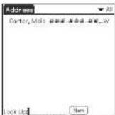 SONY Clié PEG-N760C - Managing addresses and phone numbers (Address Book) - 2