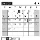SONY Clié PEG-N760C - Displaying the Month view - 1