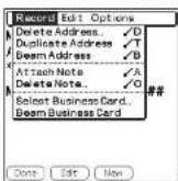 SONY Clié PEG-N760C - Duplicating an address entry - 1