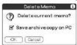 SONY Clié PEG-N760C - Deleting a memo - 2