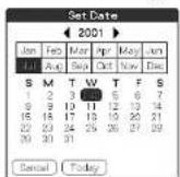 SONY Clié PEG-N760C - Setting the date - 2