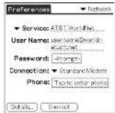 SONY Clié PEG-N760C - Selecting a service - 1