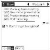 SONY Clié PEG-N760C - Displaying the Agenda view - 1