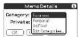 SONY Clié PEG-N760C - Categorizing a memo - 1