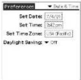 SONY Clié PEG-N760C - Setting the date - 1