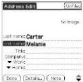 SONY Clié PEG-N760C - Managing addresses and phone numbers (Address Book) - 1