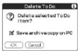 SONY Clié PEG-N760C - Deleting an item - 1