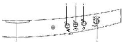 Technical diagram of a mechanical component with numbered parts and labeled features