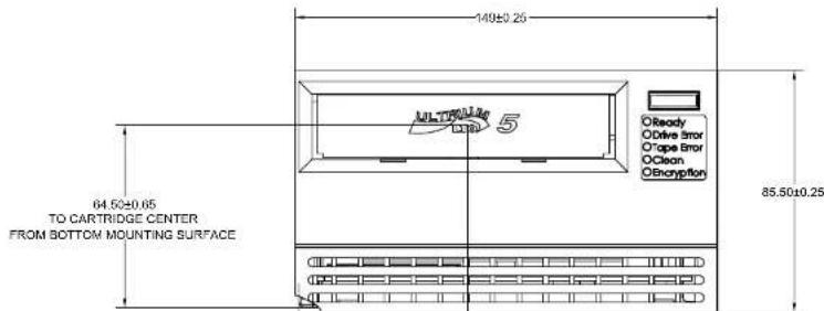 149±0.26 64.50±0.65 TO CARTRIDGE CENTER FROM BOTTOM MOUNTING SURFACE ULTURAL 5 Ready Olive Error Crape Error Clean Description 85.50±0.25