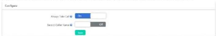 Configure Always Take Call On Record Folder Name Off OK