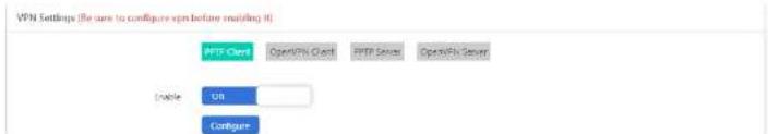 VPN Settings (Be sure to configure vps before mailing it) PPTT Client OpenPSX Client PPTT Server OpenPSX Server Enable Un Configure
