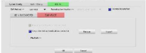 System Config Auto: 100% 40% to EAP Method → system → Formal Active/Default → EAT / EAT/FAST EAT/FAST EAT/FAST EAT/FAST EAT/FAST EAT/FAST EAT/FAST EAT/FAST EAT/FAST EAT/FAST EAT/FAST EAT/FAST EAT/FAST EAT/FAST EAT/FAST EAT/FAST EAT/FAST EAT/FAST EAT/FAST EAT/FAST EAT/FAST FIL/FAST >> OK Cancel
