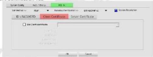 System CMD IE:1.1 Password Client Certificate Server Certificate User Client certificate http://www.10.1.1/ www.10.1.1/ www.10.1.1/ OK Cancel