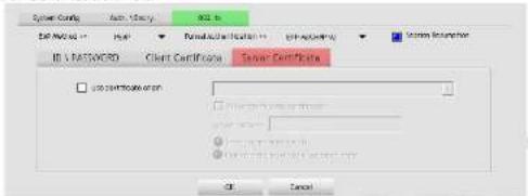 System Config Auto: Security ASP In Data Method: Web Formal Account Location: Web accounts System Environment ID: DATA/ORDER Client Certificate Server Certificate User certificate or File name or type: 1. User certificate or 2. Client certificate or 3. Server certificate or OK Cancel