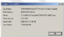 Pentagram P 6121-L3 - Adapter Information window - 1