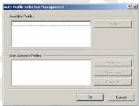 Add Profile Selection Management Add Profile: Add Sectional Profiles: OK Cancel