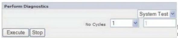 Perform Diagnostics System Test No Cycles 1 1 Execute Stop
