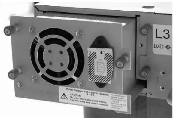L3 LVD Power Rating: 100 - 340 V~ 50/60Hz CAUTION: No cover servivable parts breakers. For servicing see user's manual
