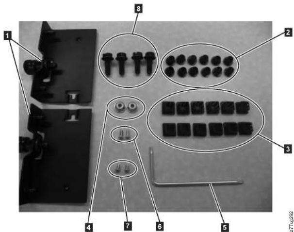 Labeled diagram of electronic components with numbered parts, showing various pin arrangements and mounting points.