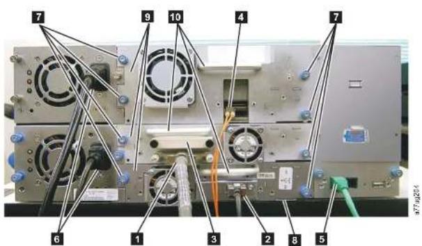 Labeled diagram of a computer drive system with numbered components for identification