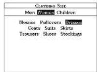 SEIKO ER-9000 - Clothing Size Chart - 2