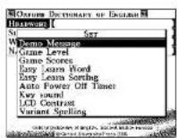 SEIKO ER-9000 - ■ Selecting the menu - 1